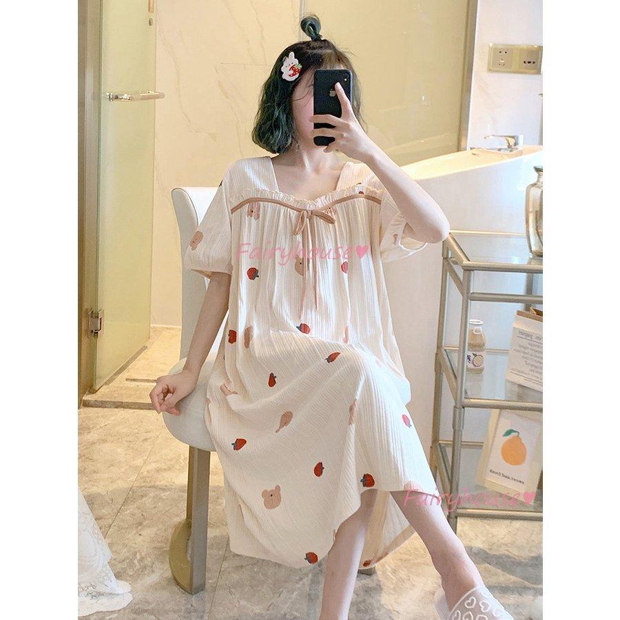 適切な価格 リボン ロング丈ネグリジェ 熊柄 イチゴ 姫風ネグリジェ 半袖ワンピース 夏 ネグリジェ ナイトロープ 大人可愛い レディース部屋着 パジャマ ルームウェア ネグリジェ サイズ 2xl Www We Job Com