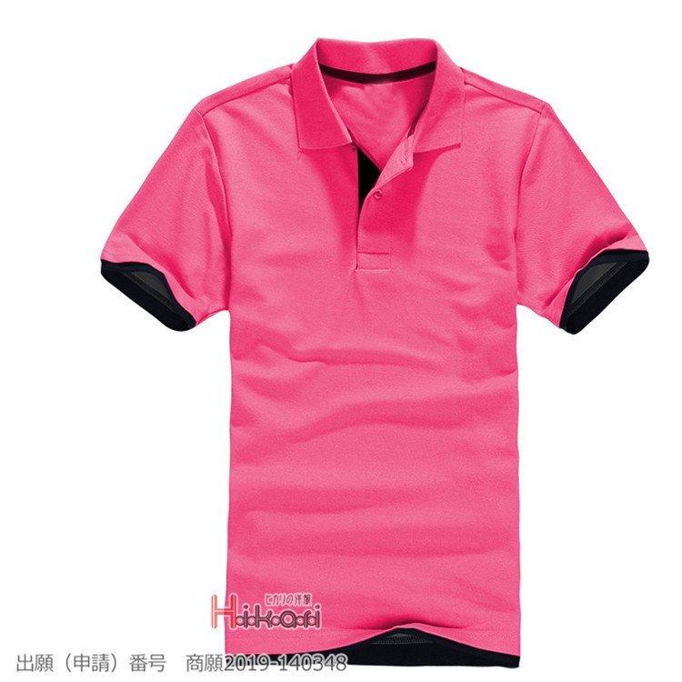 ポロシャツ 半袖 メンズ スポーツ ゴルフ 半袖ポロシャツ ビズポロ イベント ユニフォーム カラー配色 父の日 有名人芸能人