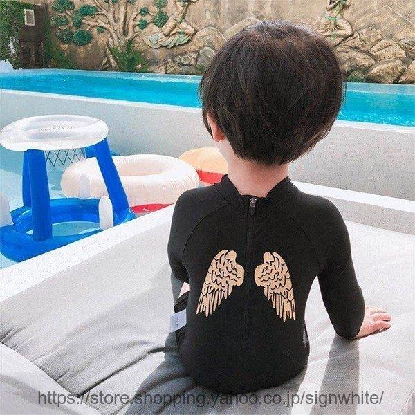 男性に人気 ベビー水着 子供水着 女の子男の子 ワンピース型スイムウェア水着 子供水着 女の子 男の子 ワンピース型水着 長袖 体型カバー 韓国風 水着 可愛い 女の子 スイムウェア 温泉 スイムウエア ビーチ 子ども Www Threeriversofs Com