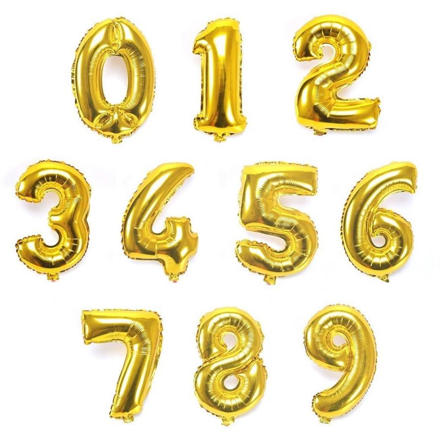 数字バルーン 誕生日バルーン ゴールド 40cm パーティグッズ 飾り 733 エクシードストア 通販 Yahoo ショッピング