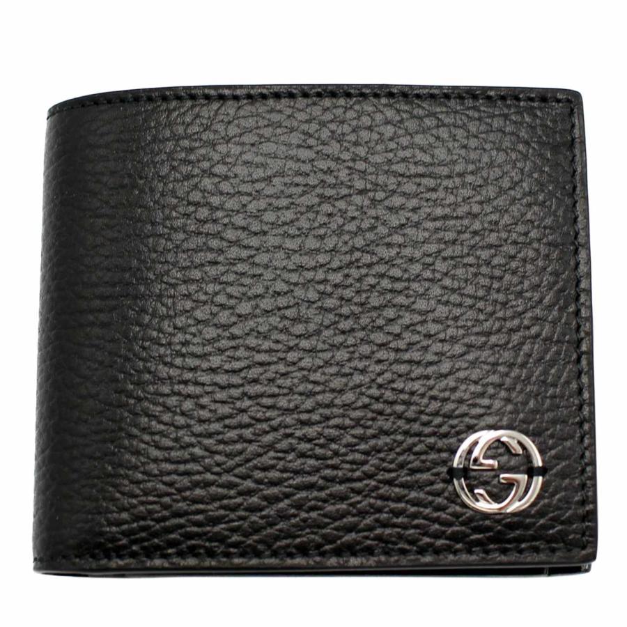 【美品】グッチ 長財布 ドリアン インターロッキング シマ レザー 本革 黒色 美品✨グッチ 長財布 シマ GG ドリアン インターロッキング レザー