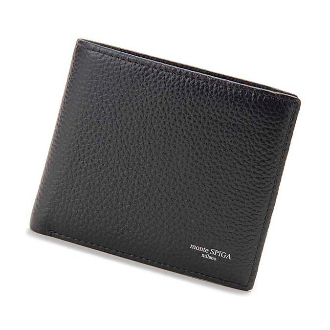 MONTE SPIGA モンテスピガ monte SPIGA ふたつ折り財布 MOSMSP004BK 黒 