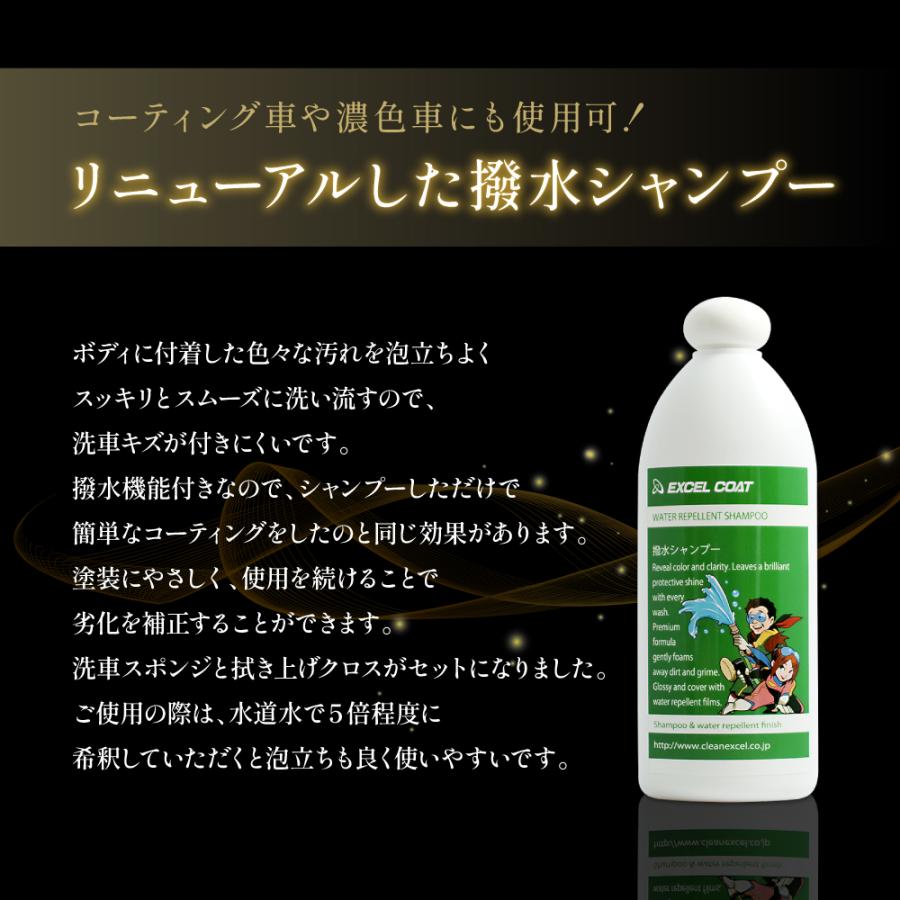 撥水 洗車セット 撥水コーティング カーシャンプー コンディショニング 