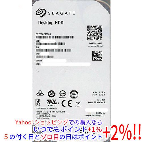 Seagate（シーゲイト） SEAGATE製HDD ST2000DM001 2TB SATA600 7200
