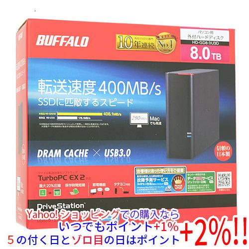 DriveStation BUFFALO バッファロー 外付HDD HD-GD8.0U3D 8.0TB