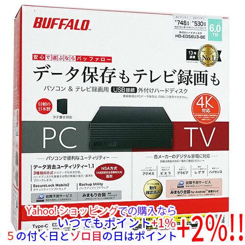 BUFFALO バッファロー製外付HD HD-EDS6U3-BE 6TB ブラック [管理