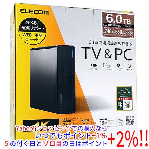 ELECOM（エレコム） TV向け外付ハードディスク ELD-HTV060UBK ブラック