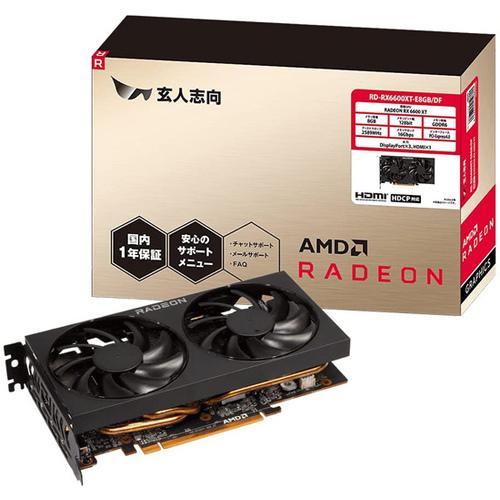 ☆【新品(開封のみ)】 玄人志向グラボ RD-RX6600XT-E8GB/DF PCIExp 8GB