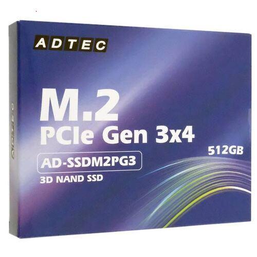 爆買ADTEC M.2 SSD AD-SSDM2PG3-512G 512GB : エクセラープラス - 通販