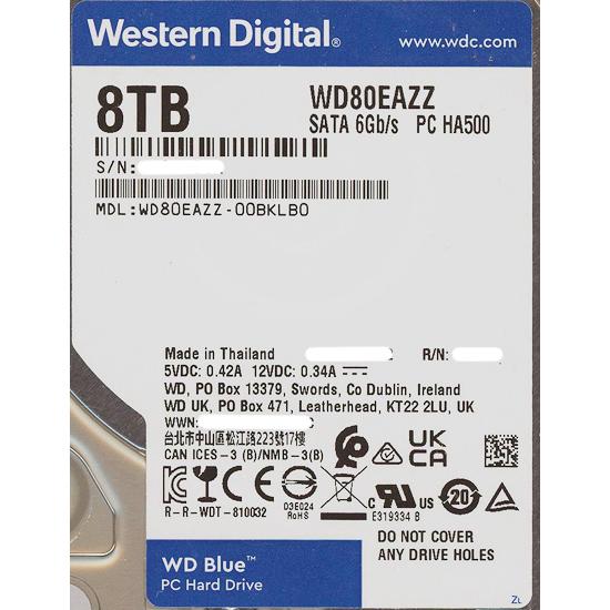 Western Digital製HDD WD80EAZZ-EC 8TB SATA600 5640 : エクセラー