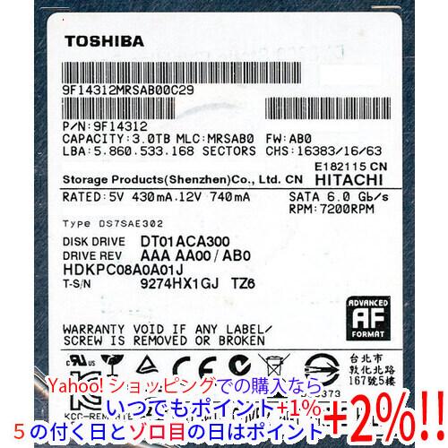 TOSHIBA（東芝） TOSHIBA HDD DT01ACA300 3TB SATA600 7200