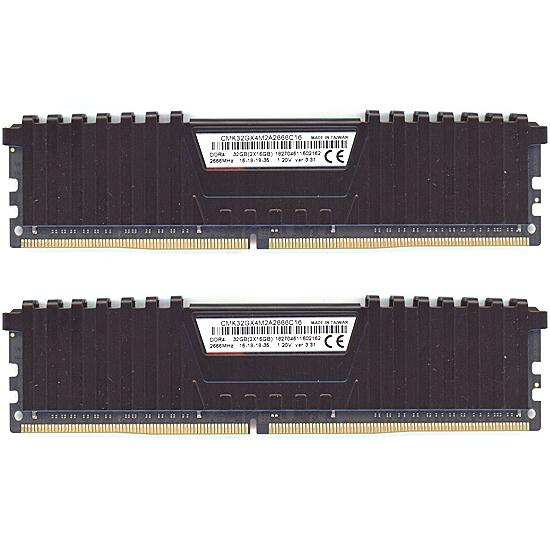 中古】Corsair デスクトップ用 CMK32GX4M2A2666C16 DDR4 PC4-21300