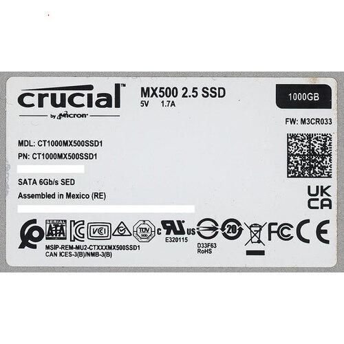 crucial MX500 【中古】crucial 2.5インチ 内蔵型 SSD CT1000MX500SSD1