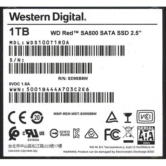 中古】【ゆうパケット対応】Western Digital製 SSD WD Red SA500 NAS 