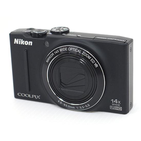 中古】Nikon製 デジカメ COOLPIX S8200 ブラック/1610万画素 