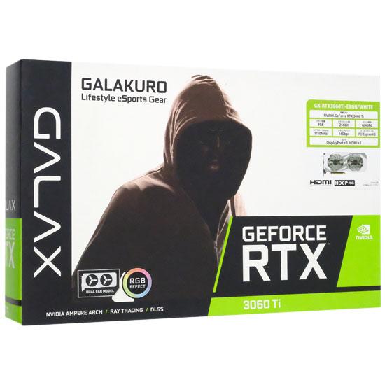 中古】玄人志向グラボ GALAKURO GK-RTX3060Ti-E8GB/WHITE PCIExp 8GB 