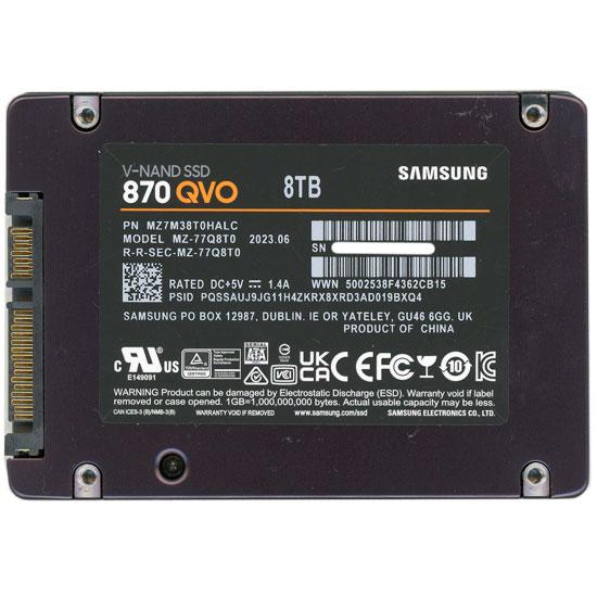 SAMSUNG 【中古】SAMSUNG 2.5インチ SSD 870 QVO MZ-77Q8T0B/EC 8TB 