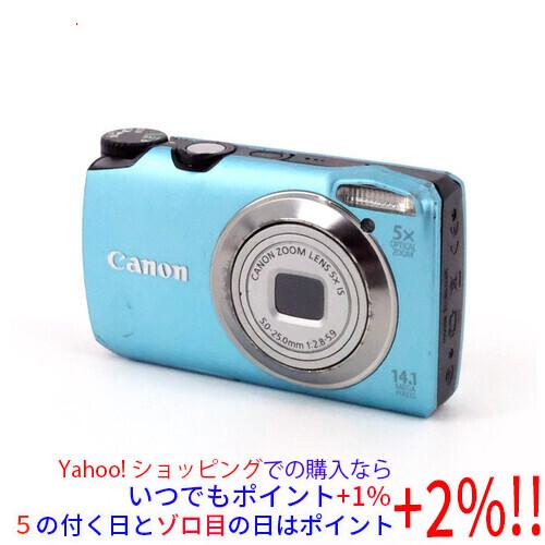 PowerShot 【中古】Canon製 A3200 IS ブルー 1410万画素 本体いたみ