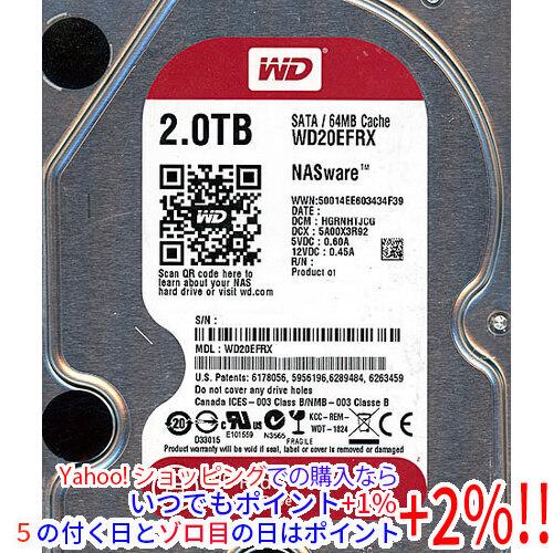 中古】Western Digital製HDD WD20EFRX 2TB SATA600 6000〜7000時間以内