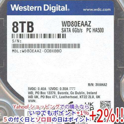 中古】Western Digital製HDD WD80EAAZ 8TB SATA600 5640 200〜500時間