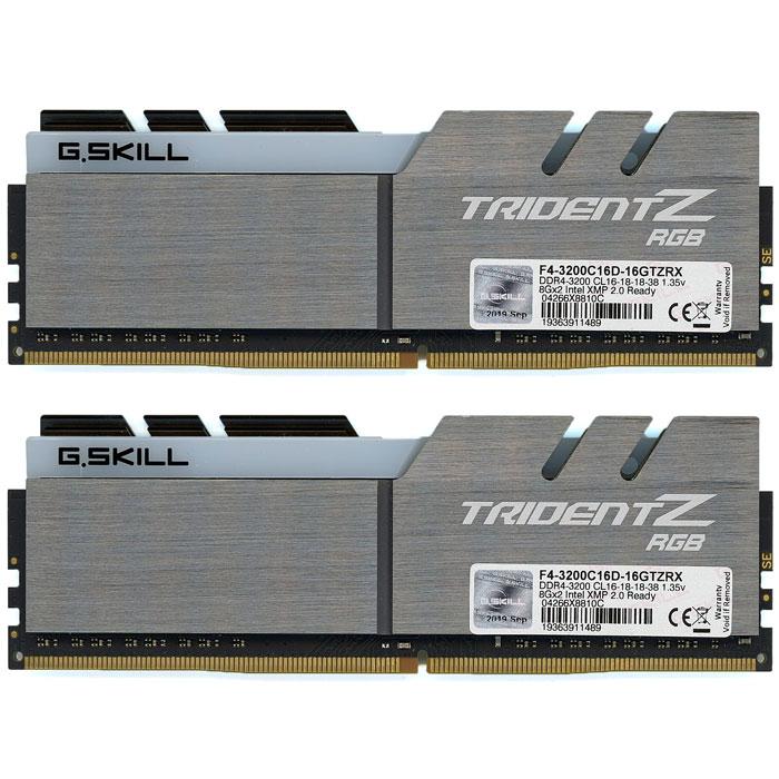【中古】G.Skill デスクトップ用 F4-3200C16D-16GTZRX DDR4 PC4-25600 8GB 2枚組 元箱あり_1