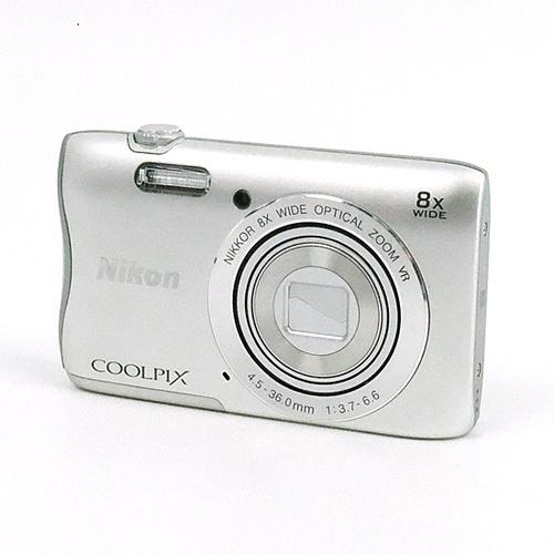 爆買【中古】Nikon デジカメ COOLPIX S3700 シルバー/2005万画素 液晶