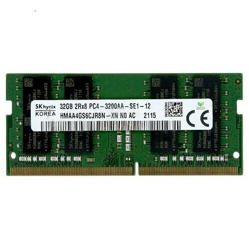 ノートPC用SK hynix PC4-3200AA 32GB(16GB×2枚) 中古】SK hynix ノート用 HMAA4GS6CJR8N-XN N0 AC S.O.DIMM DDR4 PC4