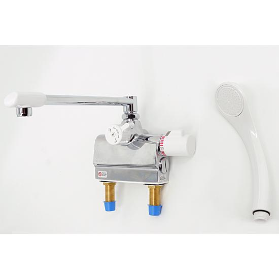 三栄水栓 サーモデッキシャワー混合栓 SK78D-W-13 [管理