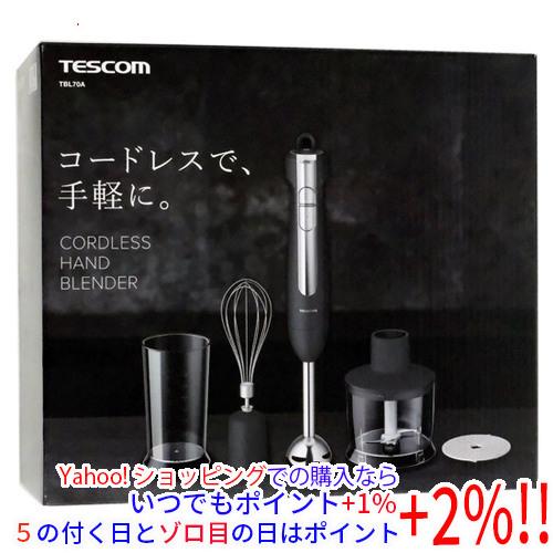 ★TESCOM コードレスハンドブレンダー TBL70A-K（ブラック） テスコム（TESCOM） コードレスハンドブレンダー TBL70A-K ブラック