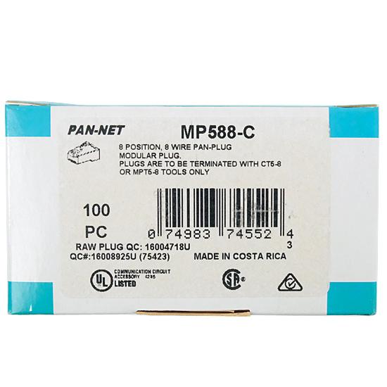 PANDUIT Cat5e モジュラープラグ 100個入り MP588-C [管理