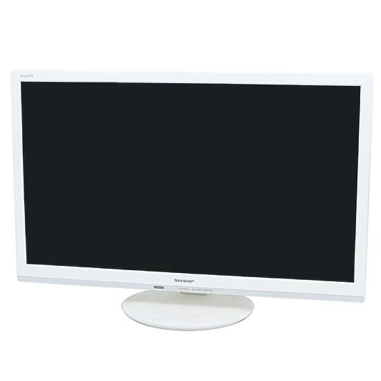 中古】SHARP 24V型 液晶テレビ AQUOS 2T-C24AD-W ホワイト リモコン  