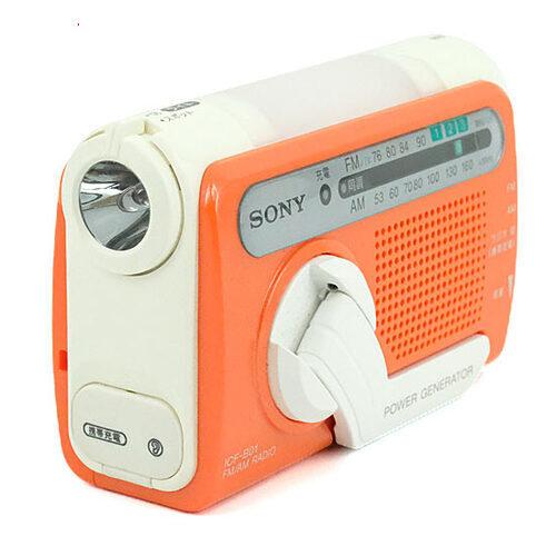 新品未使用品✨SONY 手回し充電ラジオ SONY（ソニー） 爆買【中古】SONY 手回し充電ラジオ ICF-B01 オレンジ