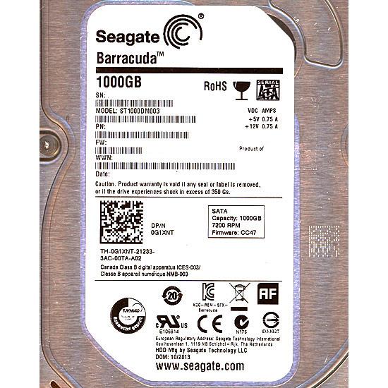 Seagateエンタープライズ HDD3TB SATA600 7200 (新品、未使用） 値下げです Seagate（シーゲイト） SEAGATE製HDD ST3000DM001 3TB SATA600 7200