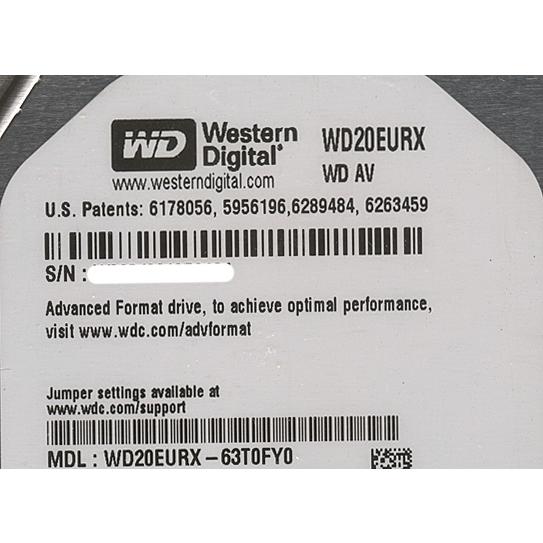 Western Digital - Western Digital製HDD WD20EURX 2TB SATA600 Amazon.com: WD 2 TB WD AV-GP SATA III Intellipower 64 MB