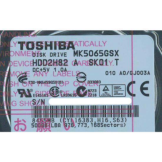 TOSHIBA（東芝） ノート用HDD 2.5inch MK5065GSX 500GB : エクセラー