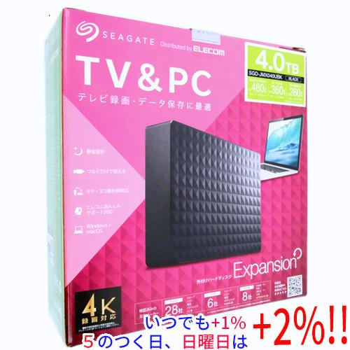 USB外付けハードディスク4TB SEAGATE SGD-MX040UBK Seagate（シーゲイト） 外付けハードディスク SGD-JMX040UBK 4TB