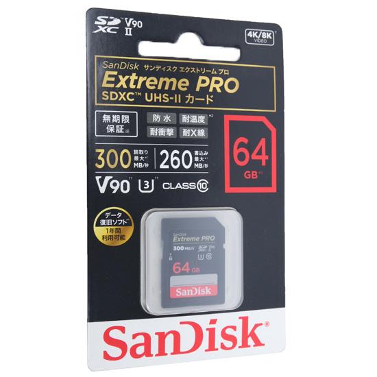 クリスマス特集2021 SanDisk SDXCメモリーカード 64GB SDSDXDK-064G-JNJIP SDカード