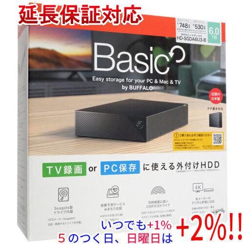 BUFFALO（バッファロー） USB3.2(Gen1)対応 外付けHDD HD-SGDA6U3-B