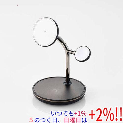 ELECOM　Qi2 3in1ワイヤレス充電スタンド W-MS08BK　ブラック ELECOM（エレコム） Qi2 3in1ワイヤレス充電スタンド W-MS08BK