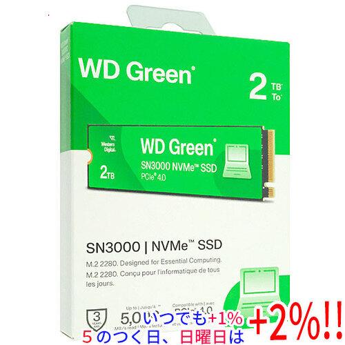 SANDISK WD Green SN3000 NVMe SSD WDS200T4G0E 2TB : エクセラー