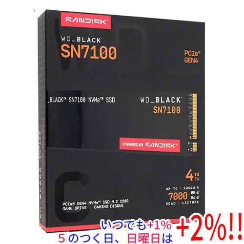 Western Digital製 WD Black SN7100 NVMe SSD WDS400T4X0E 4TB