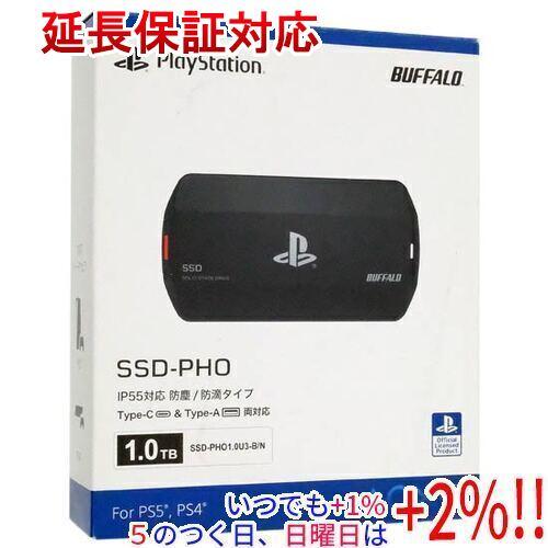 新品(開封のみ)】 BUFFALO バッファロー 外付けSSD SSD-PHO1.0U3-B/N