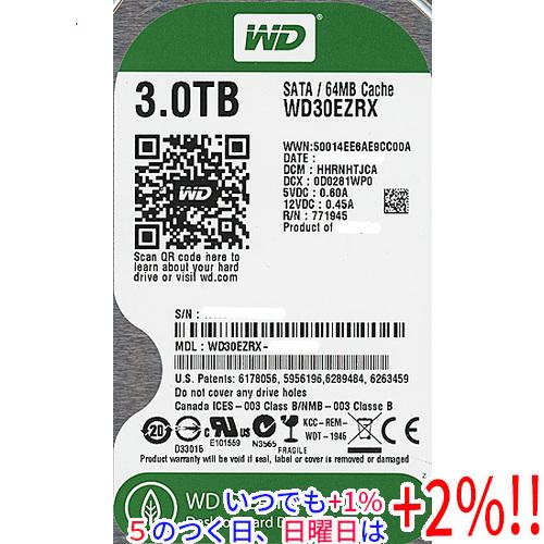 【新品未開封】WD WD30EZRX [3TB SATA600]3台セット 新品未開封】WD WD30EZRX [3TB SATA600]3台セット WESTERN DIGITAL