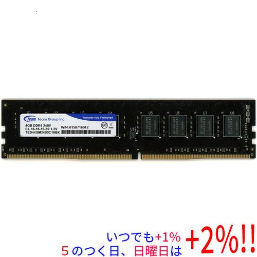 TED416G2400C16BK 新品 中古】Team TED44GM2400C16BK DDR4 PC4-2400 4GB【いつでも+1％！5の