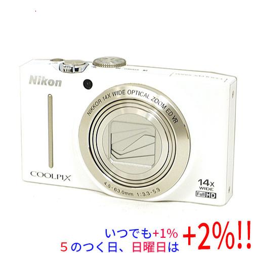 中古】Nikon製 デジカメ COOLPIX S8200 ホワイト/1610万画素 訳あり 元