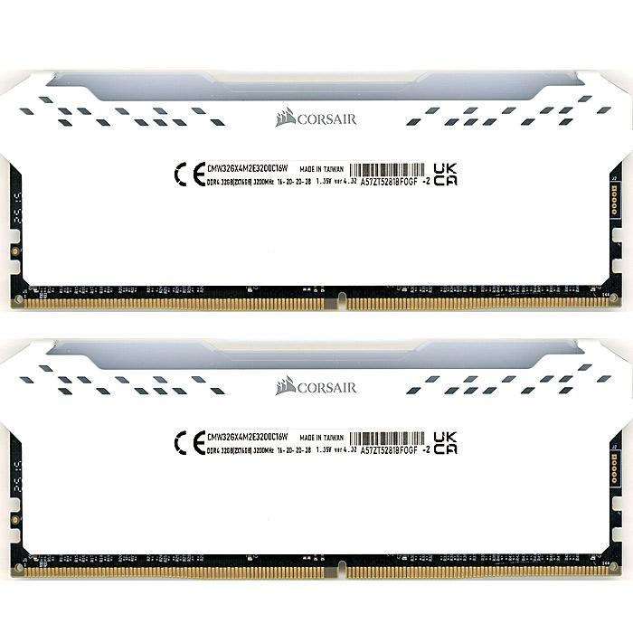 中古】Corsair CMW32GX4M2E3200C16W DDR4 PC4-25600 16GB 2枚組 元箱