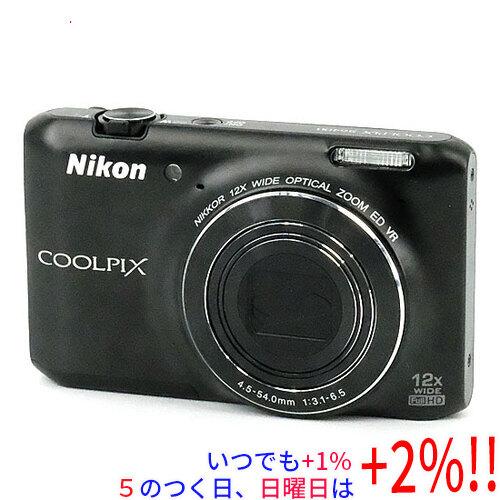 Nikon製　デジカメ COOLPIX S6400　ブラック/1602万画素　液晶画面いたみ COOLPIX S 【中古】Nikon製 デジカメ S6400 ブラック/1602万画素 液晶