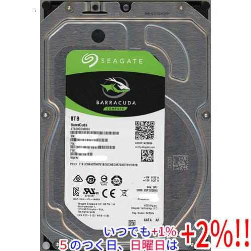 Seagate ST8000DM004 8TB 未使用品 中古】SEAGATE HDD ST8000DM004 8TB SATA600 8000〜9000時間以内