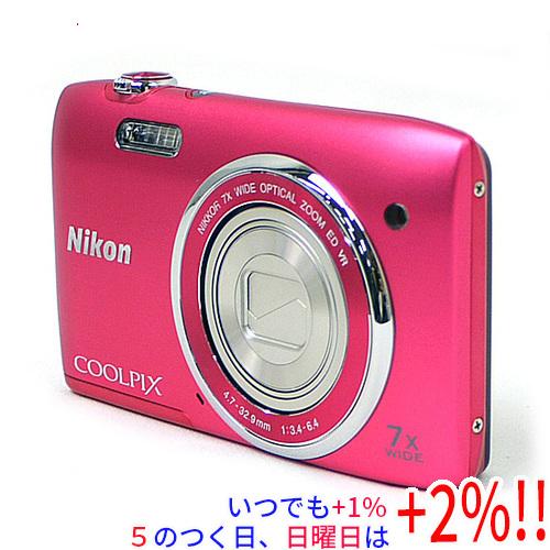 中古】Nikon デジカメ COOLPIX S3500 ピンク/2005万画素 液晶画面