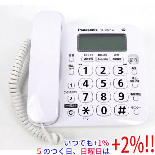 Panasonic（パナソニック） 【中古】Panasonic 電話機 VE-GD27-W 本体